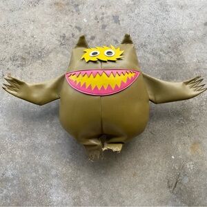 Vintage Naugahyde 1960s Nauga Monster Durable Pillow Toy. Uniroyal MCM